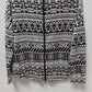 LAPIS White/Black Printed Long-Sleeve Sweater
