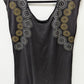 Old Navy Black/Gold/Silver Medallion Print Blouse