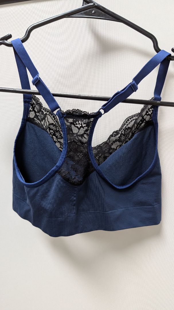 Maidenform Navy/Black Lace Trim Bralette