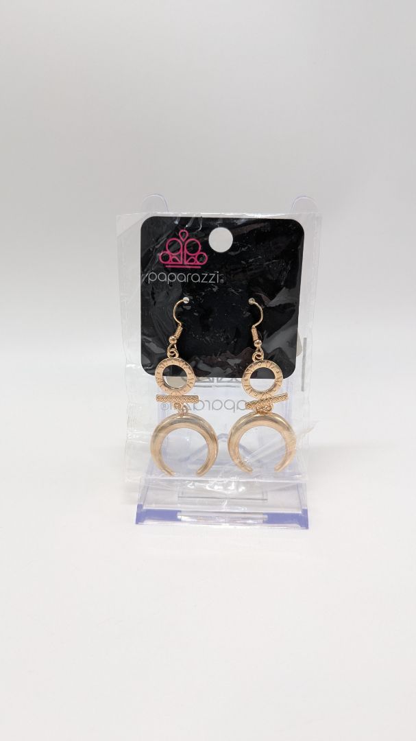 Paparazzi Gold "Majestically Moon Child" Earrings