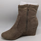 Lane Bryant Taupe Faux-Suede Heeled Boots