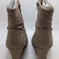 Lane Bryant Taupe Faux-Suede Heeled Boots