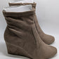 Lane Bryant Taupe Faux-Suede Heeled Boots