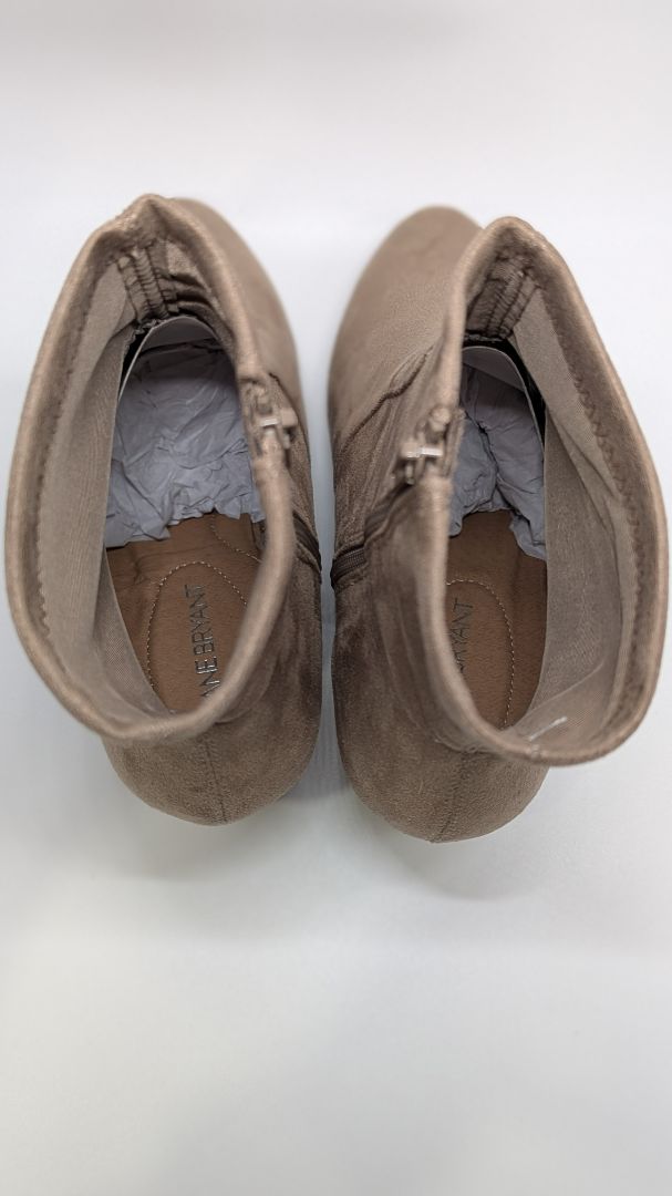 Lane Bryant Taupe Faux-Suede Heeled Boots