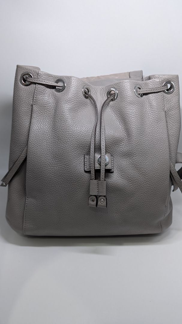 Michael Kors Ash Grey Riley LG Leather Backpack