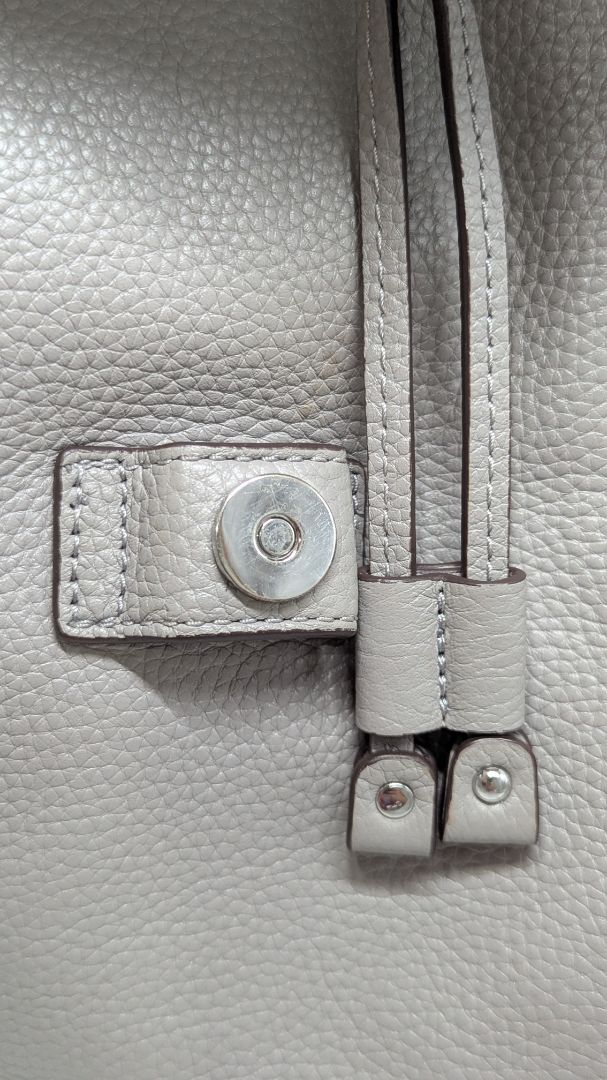 Michael Kors Ash Grey Riley LG Leather Backpack