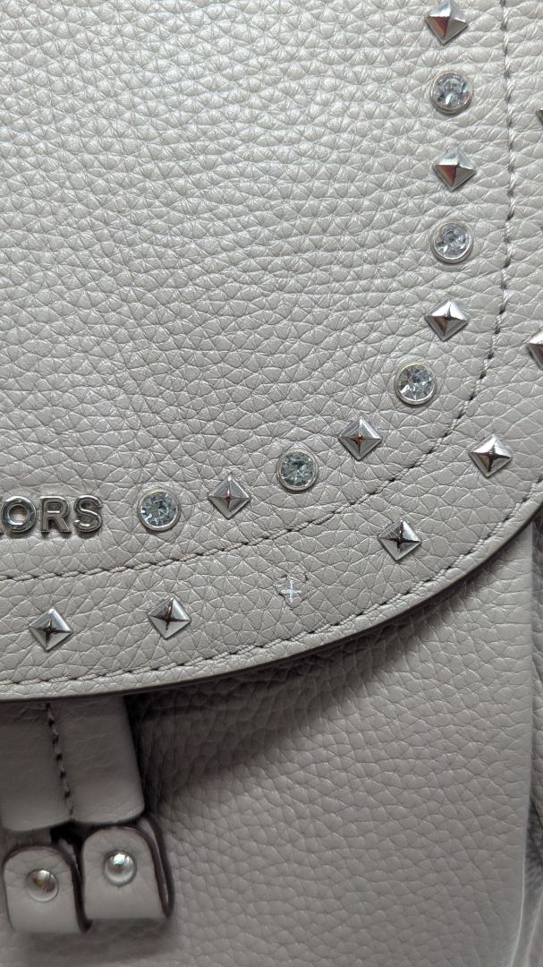 Michael Kors Ash Grey Riley LG Leather Backpack