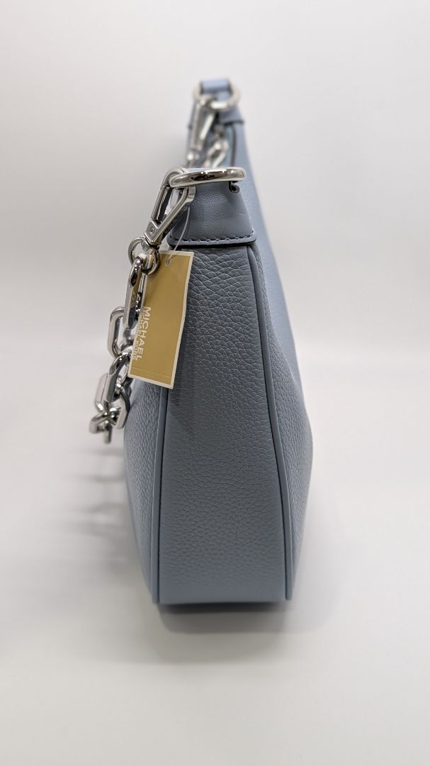 Michael Kors Pale Blue LG Zip Pouchette Purse