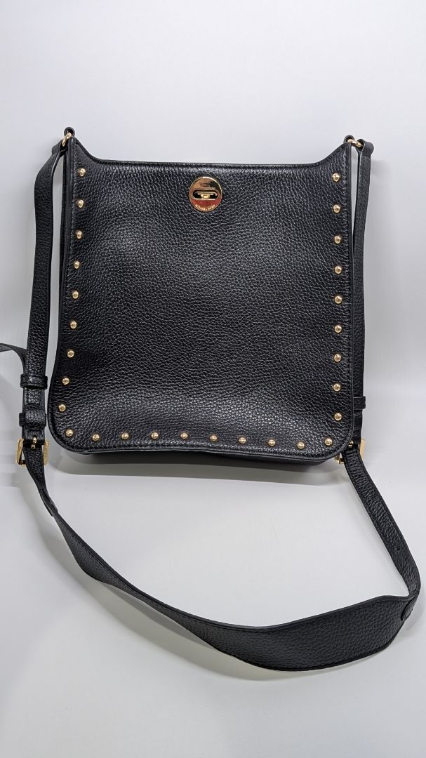 Michael Kors Black Studded NS Messenger Purse