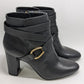 Lauren Ralph Lauren Black Addington Burnished Calf Boots