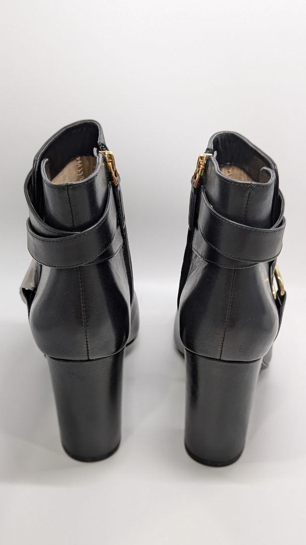 Lauren Ralph Lauren Black Addington Burnished Calf Boots