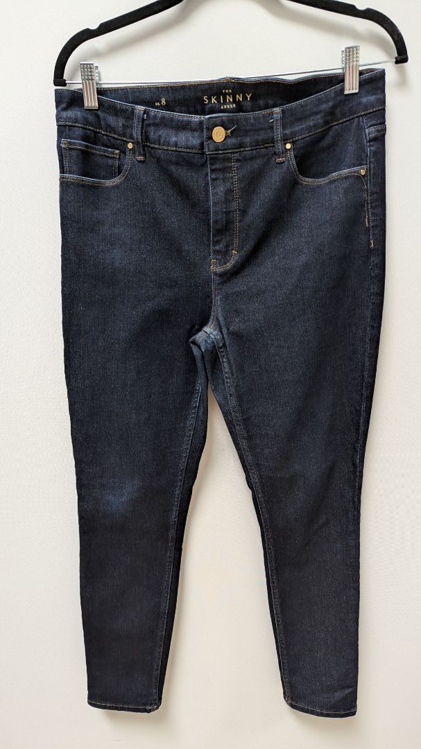 White House Black Market Dark Wash Skinny Ankle Jeans (8)
