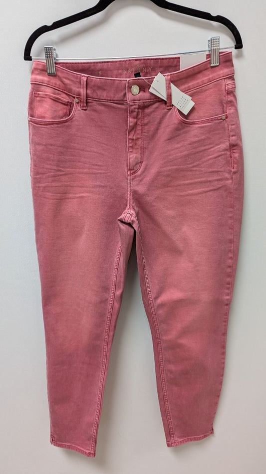 White House Black Market Garden Bloom HR Skinny Crop Jeans