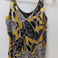White House Black Market Artisanal Palms Marigold Reversible Blouse