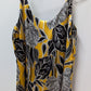 White House Black Market Artisanal Palms Marigold Reversible Blouse