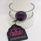 Paparazzi Silver/Purple Open Medallion Bangle Bracelet