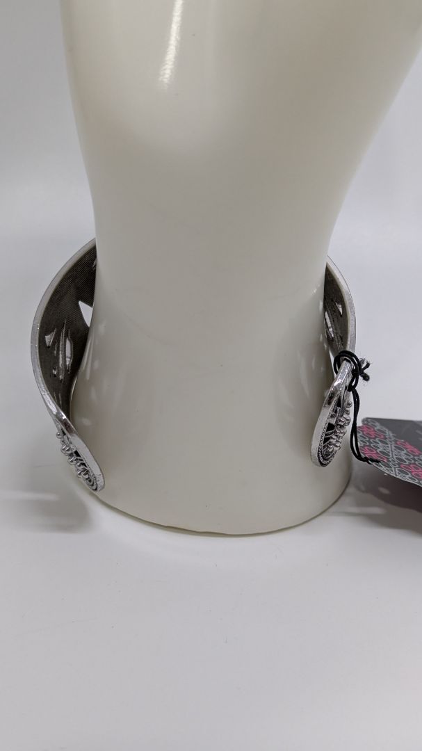 Paparazzi Silver Cutout Thick Metal Cuff Bracelet