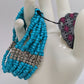 Paparazzi Turquoise/Silver Multi-Strand Beaded Bracelet