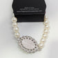 Paparazzi White/Black Faux-Pearl Medallion Bracelet