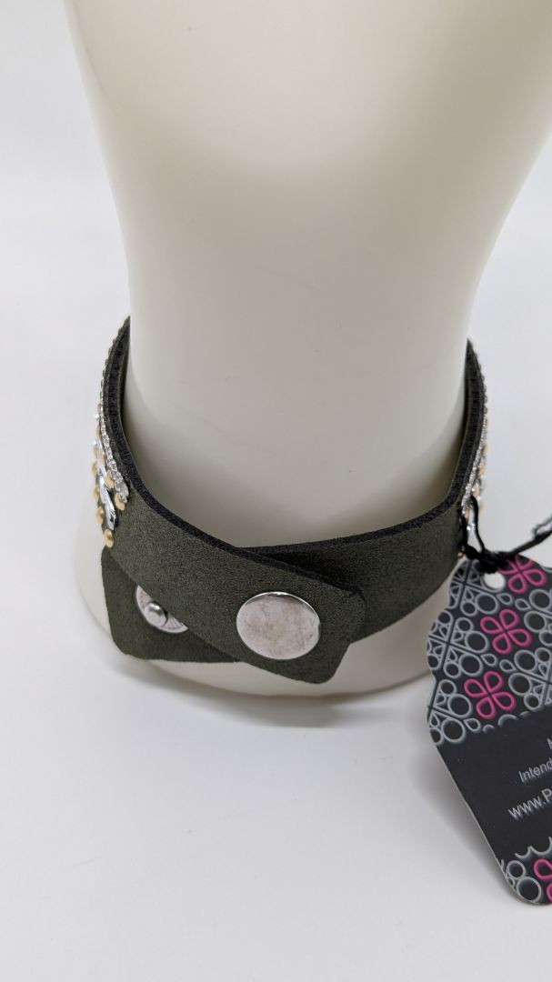 Paparazzi Green/Silver/Gold Studded Wrap Bracelet