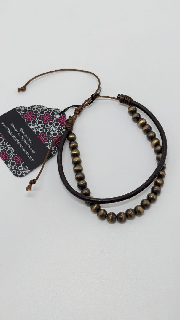 Paparazzi Brown Beaded Cord Bracelet