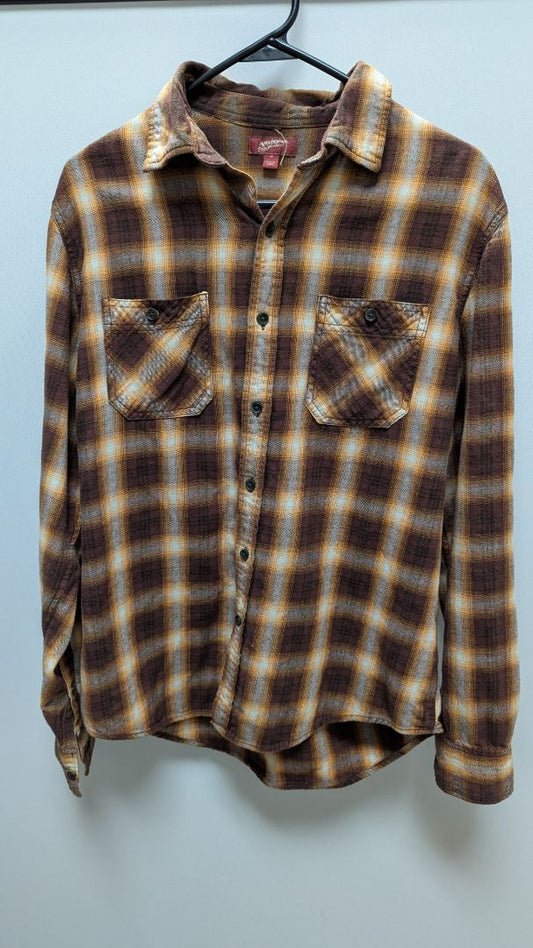 Arizona Jean Co. Orange Plaid Flannel Shirt