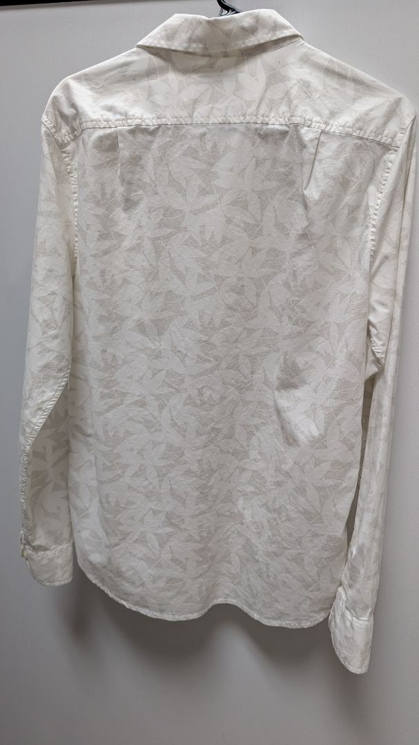 Goodfellow & Co White Leaf Print Northrop Shirt