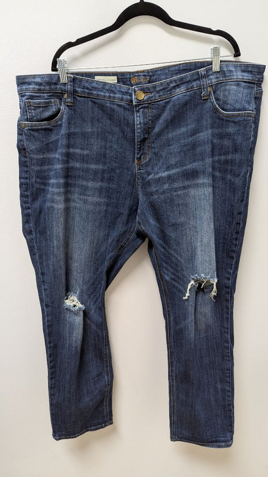 Kut from the Kloth Medium Wash Distressed Catherine Slouchy Boyfriend Jeans