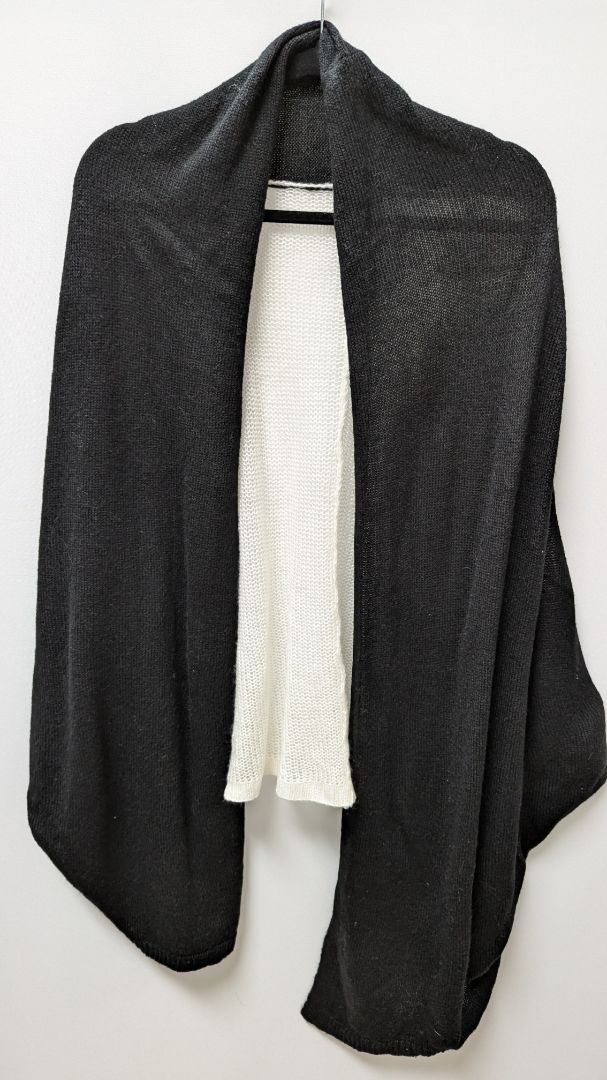 Jamie Gries Collection Black/White Shawl Cardigan