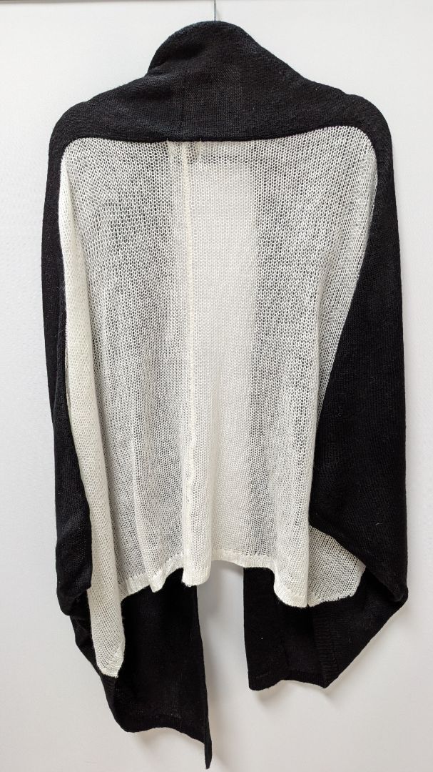 Jamie Gries Collection Black/White Shawl Cardigan