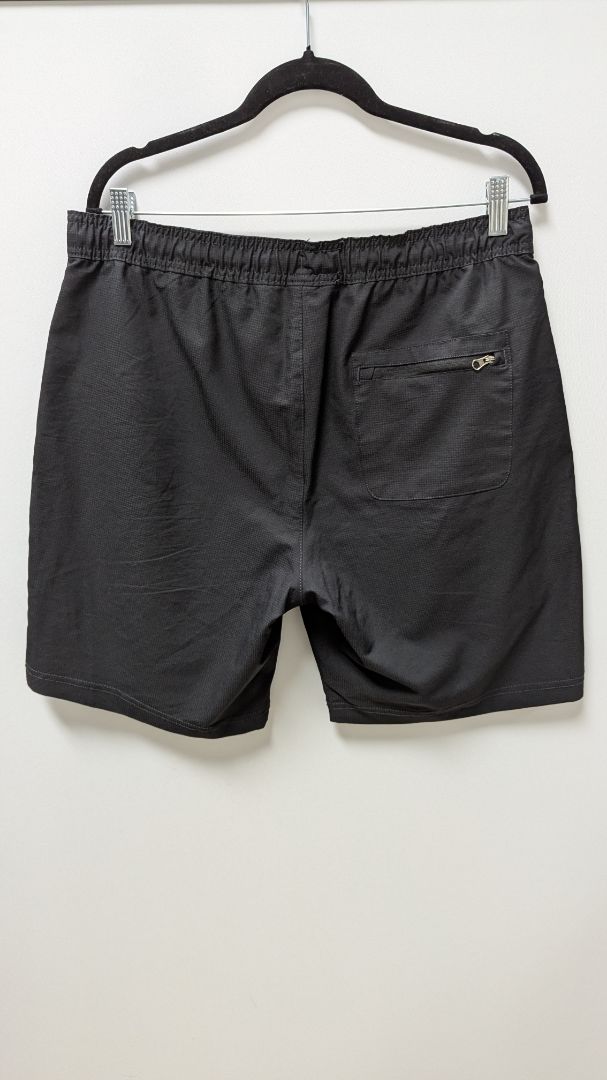 Kenneth Cole Black Drawstring Waist Active Shorts