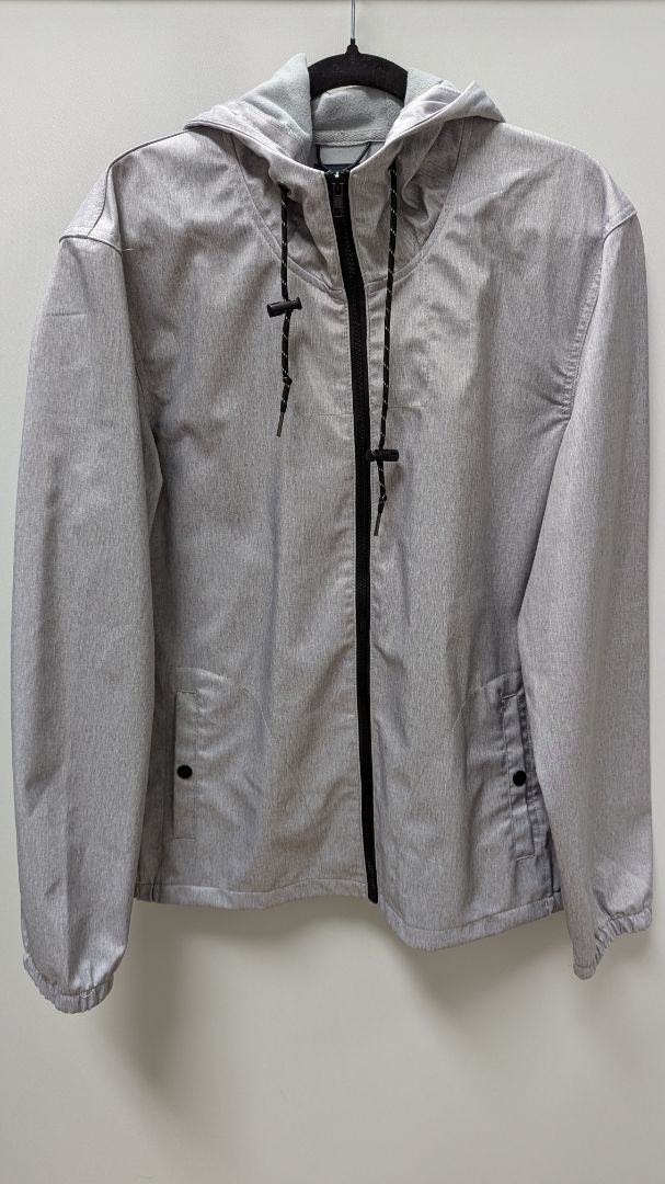 NOMAD Grey Printed Zippered Windbreaker Jacket