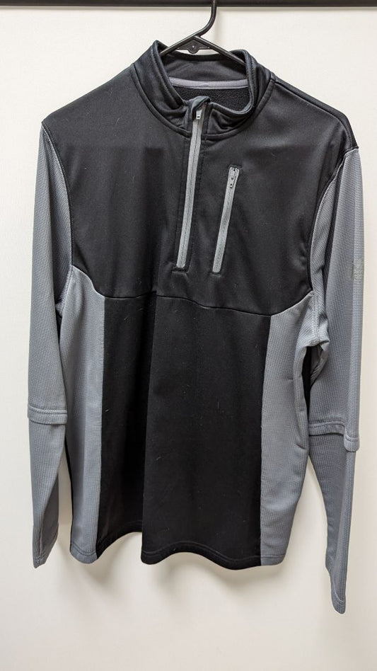 Black/Grey Half-Zip Pullover Sweatshirt