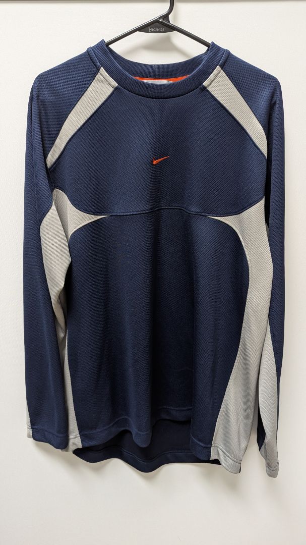 Nike Navy/Grey Split Panel Pullover Sweatshirt