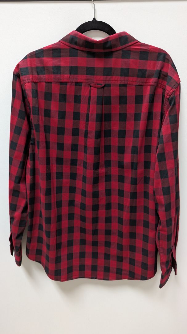 Pacific Outfitters Red/Black Plaid "Active Stretch" Button-Down Shirt