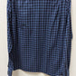 Van Heusen Dark Blue/Black Plaid "Never Tuck" Slim-Fit Flannel Shirt