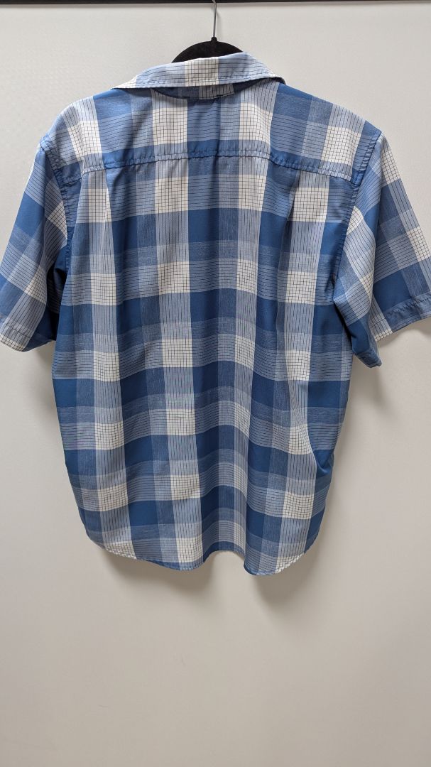 ORVIS Men's Blue Plaid Button-Down Shirt