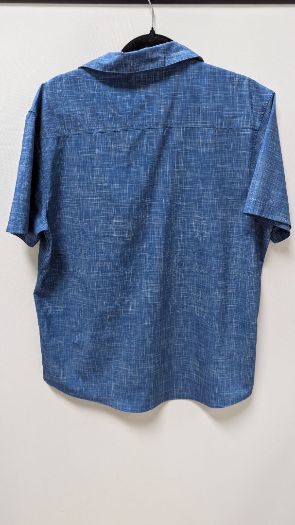 Tallwoods Blue Printed Button-Down Shirt