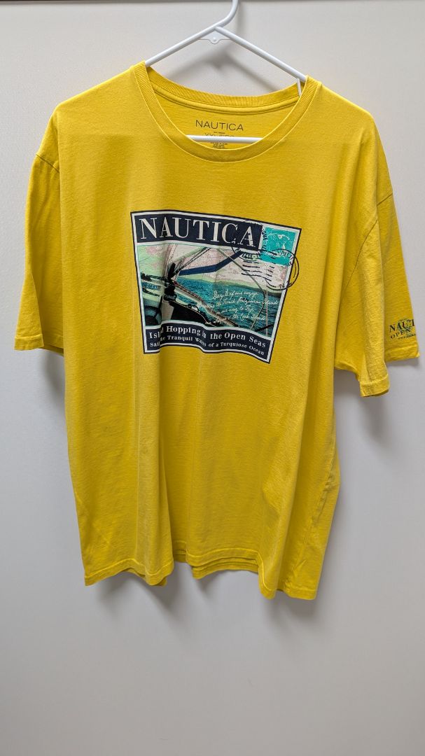NAUTICA Yellow "Island Hopping" Graphic T-Shirt
