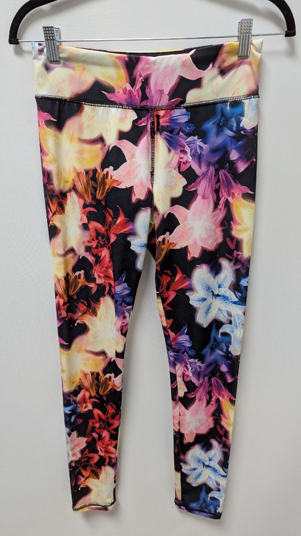energie Juniors Black Floral Printed Skinny Leggings