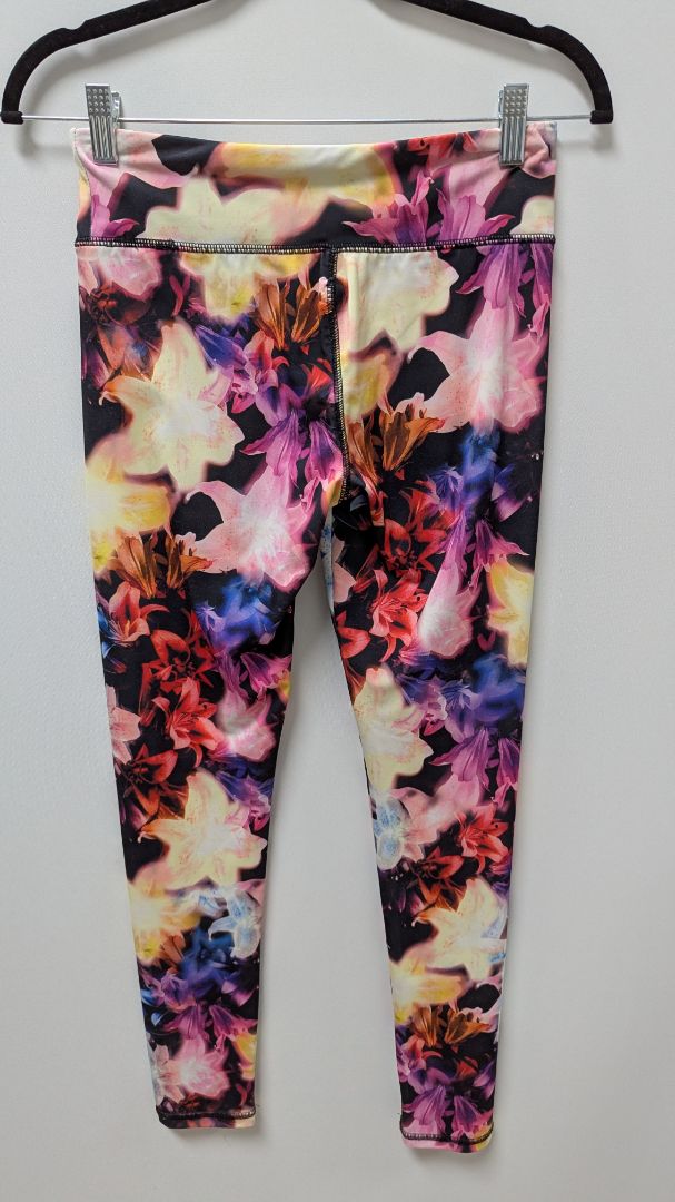 energie Juniors Black Floral Printed Skinny Leggings