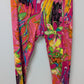 Kate & Mallory Pink Abstract Printed Skinny Leggings