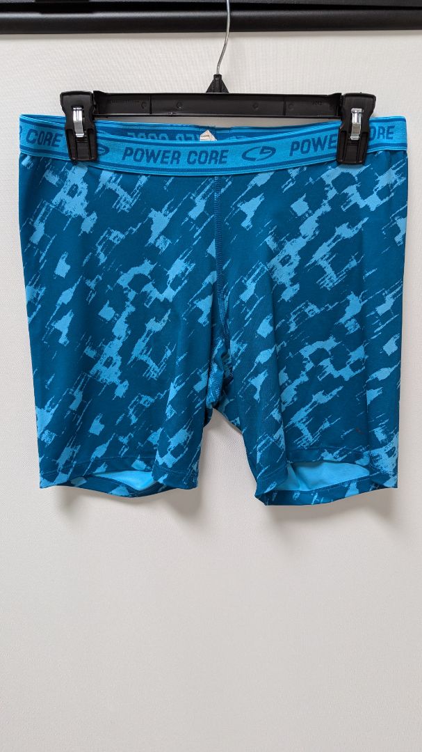 Champion PowerCore Blue Printed Active Biker Shorts