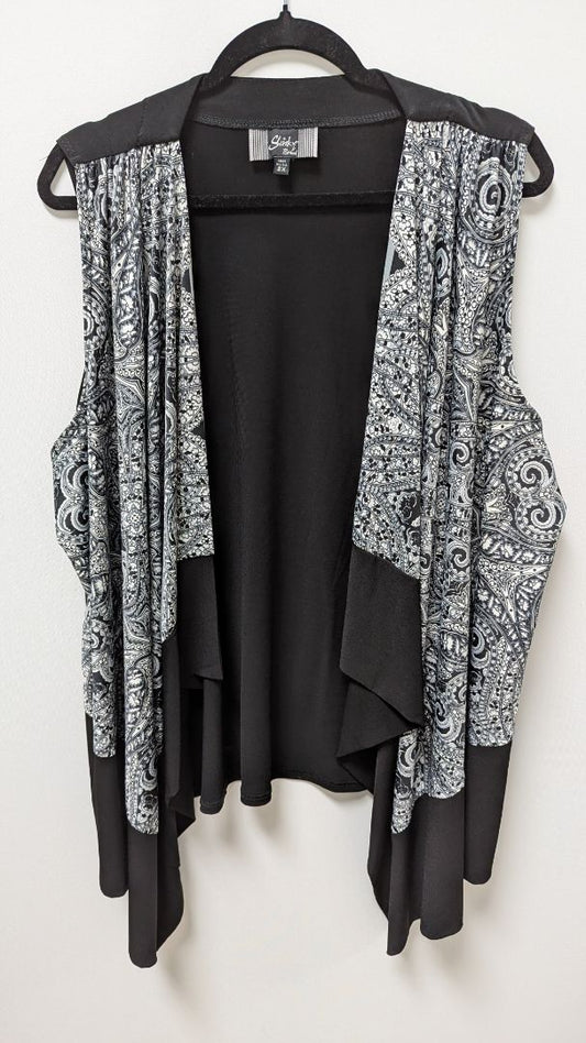 Slinky Black/White Paisley Printed Vest