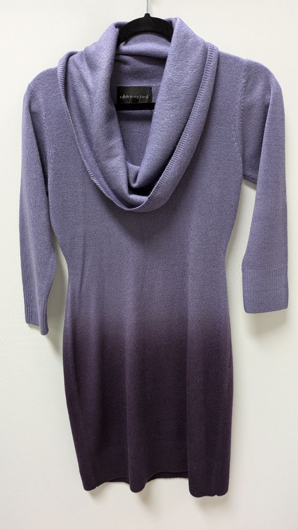Connected Apparel Purple Ombre Sweater Dress