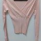 Say What? Pink Y2K Sequin Silk-Blend Sweater