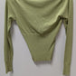 Say What? Green Y2K Sequin Silk-Blend Sweater
