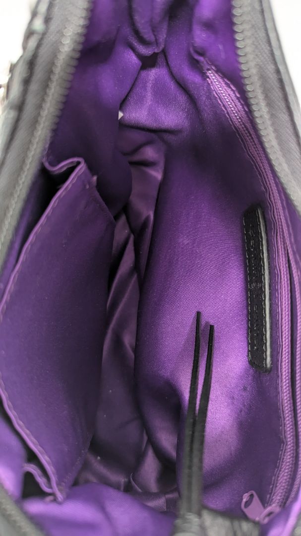 Harley Davidson Black Studded Rider Leather Crossbody Purse