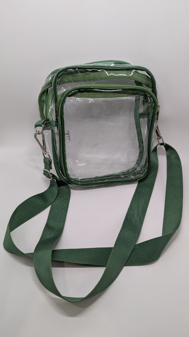 Bagenius Green Clear Plastic Crossbody Purse