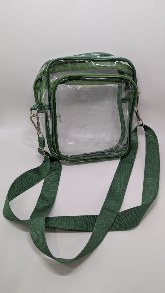 Bagenius Green Clear Plastic Crossbody Purse